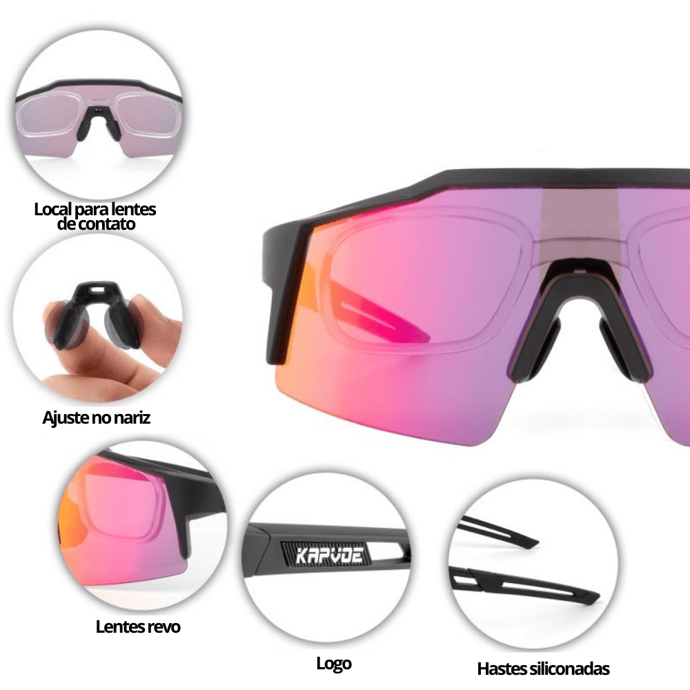 Óculos De Ciclismo Polarizado PolarVision - COMPRE 1 LEVE 2