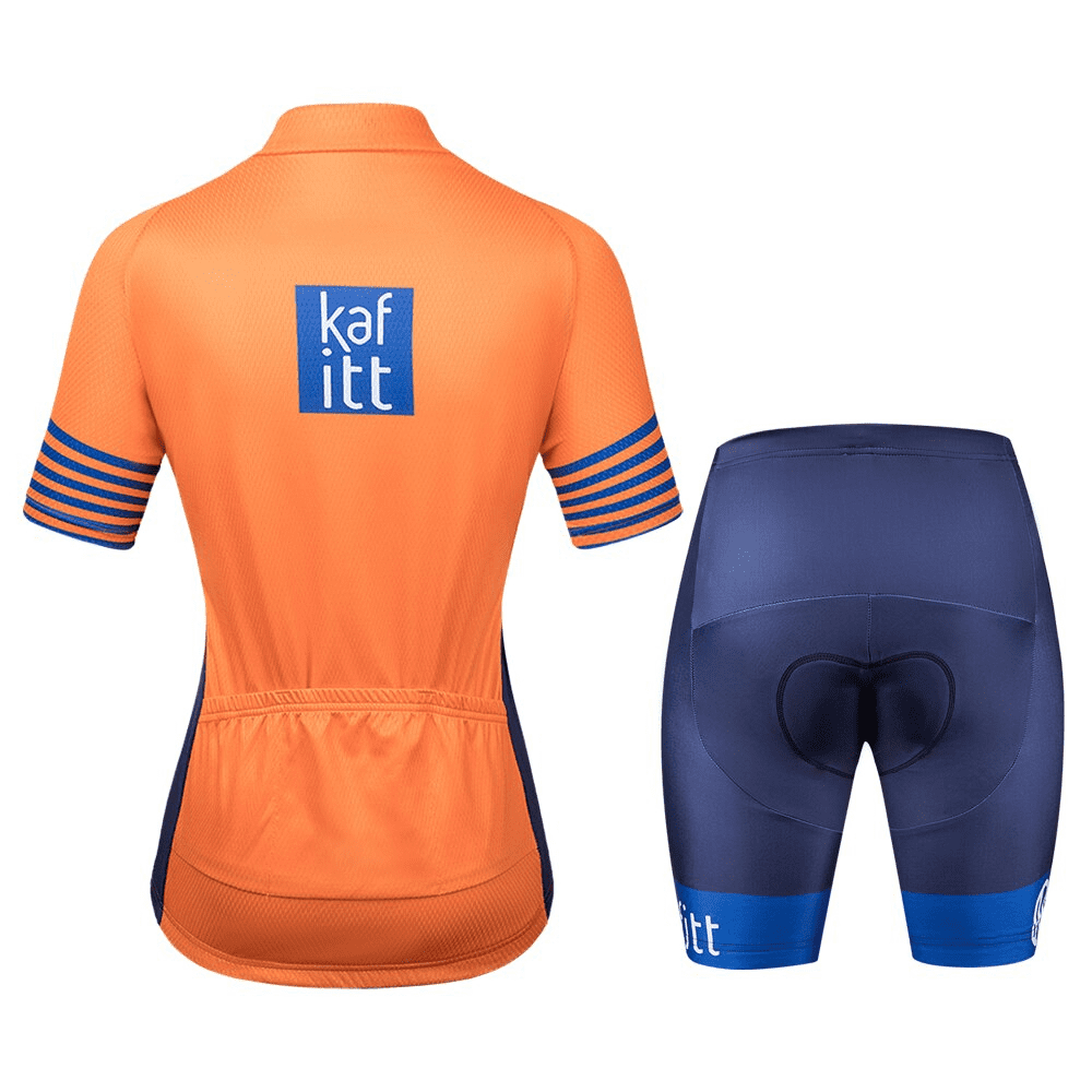 Conjunto De Ciclismo Feminino Kafitt Orange