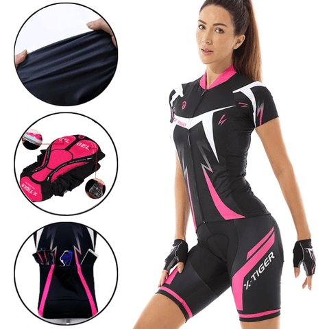 Conjunto De Ciclismo Feminino X-Tiger