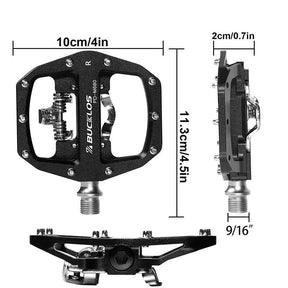 Pedal de Bicicleta Aço Inox - MTB/Speed - BUCKLOS na cor Vermelho