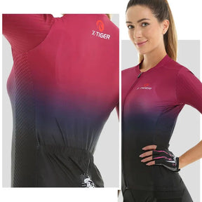 Camisa Ciclismo X-Tiger Degradê Respirável Unissex