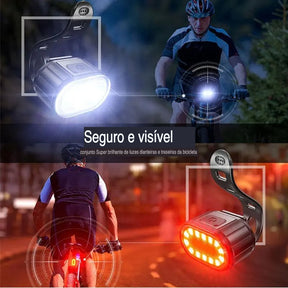 Lanterna De Bicicleta Recarregável Impermeável